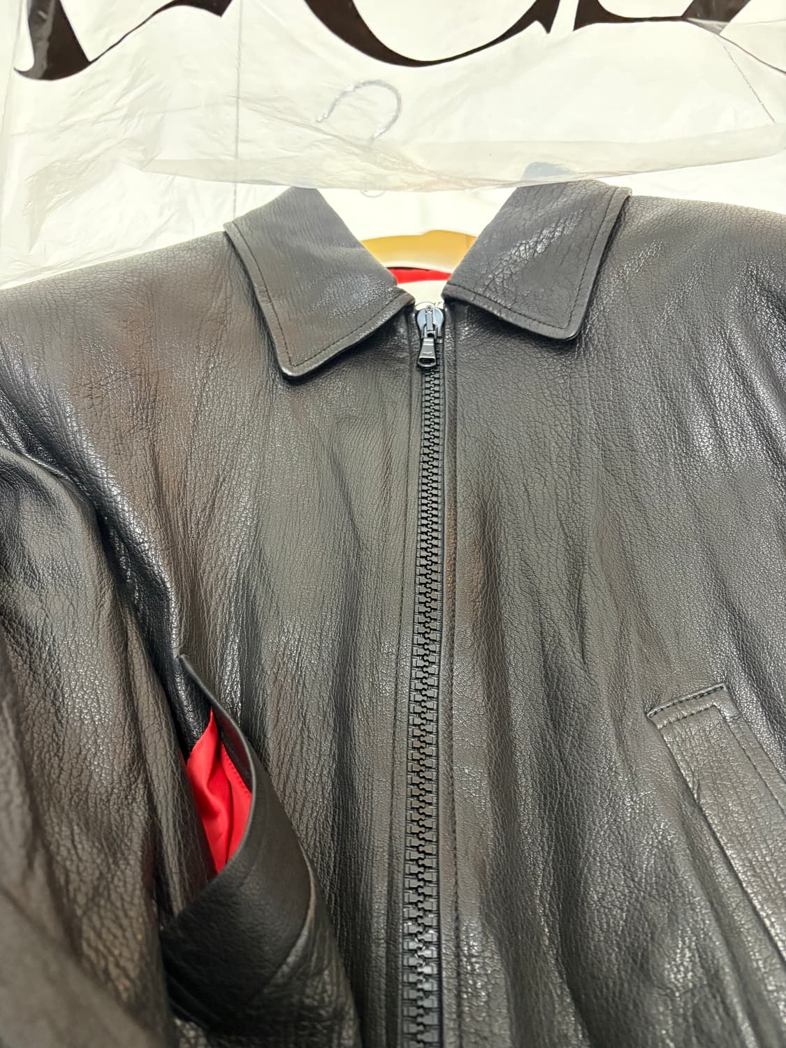 렉토 크링클 레더 자켓 상품이미지4