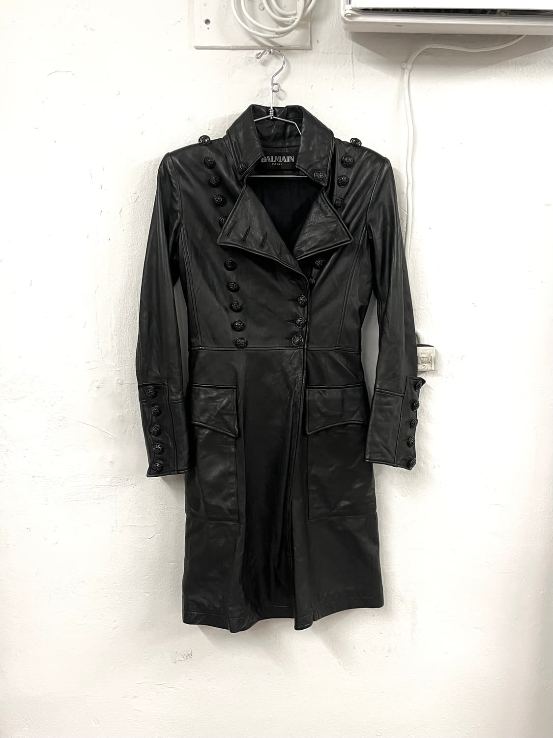 발망 2010FW 데카르넹 런웨이 나폴레옹 밀리터리 레더 코트 상품이미지2