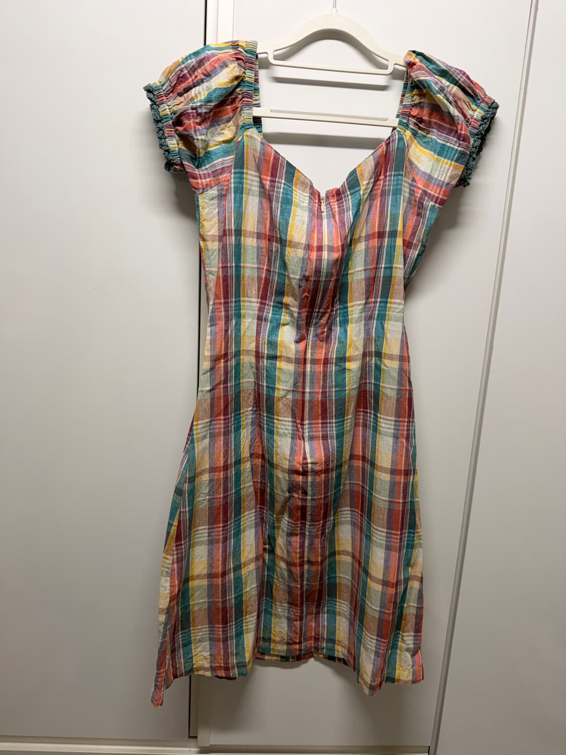 체크 퍼프 원피스 상품이미지2