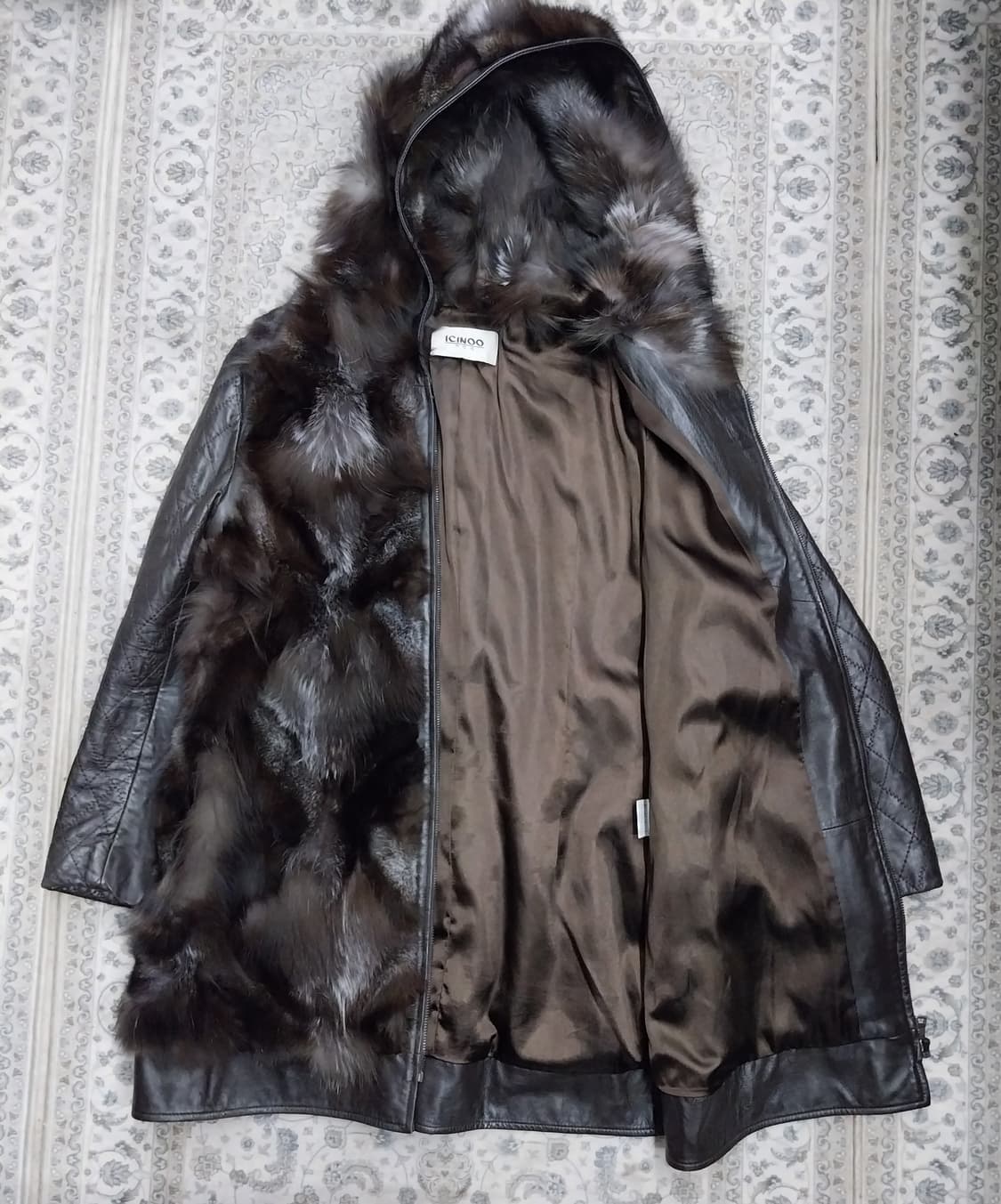 이신우 밍크 퍼 양가죽 배색 롱 코트 88 상품이미지3