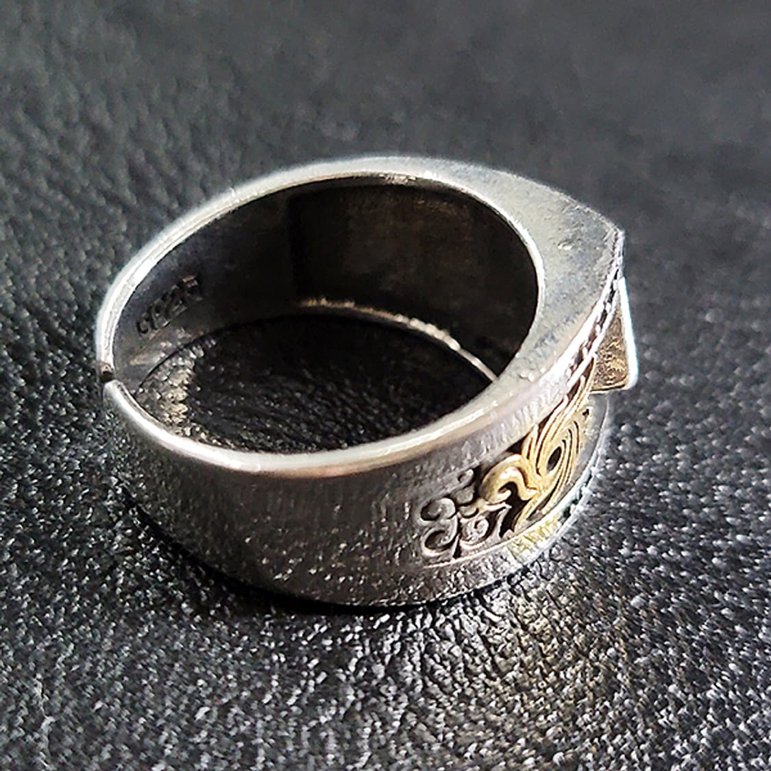 Eldoria 실버 남자 엔틱 빈티지 명품 문양 다이아 왕실 반지 상품이미지4