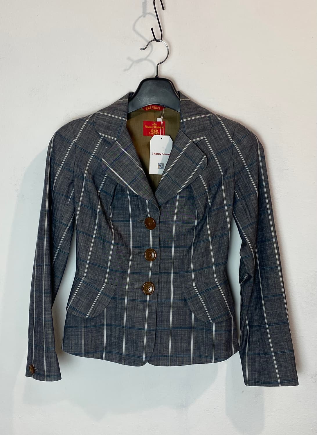 비비안 웨스트우드 레드 라벨 체크 싱글 자켓 상품이미지6