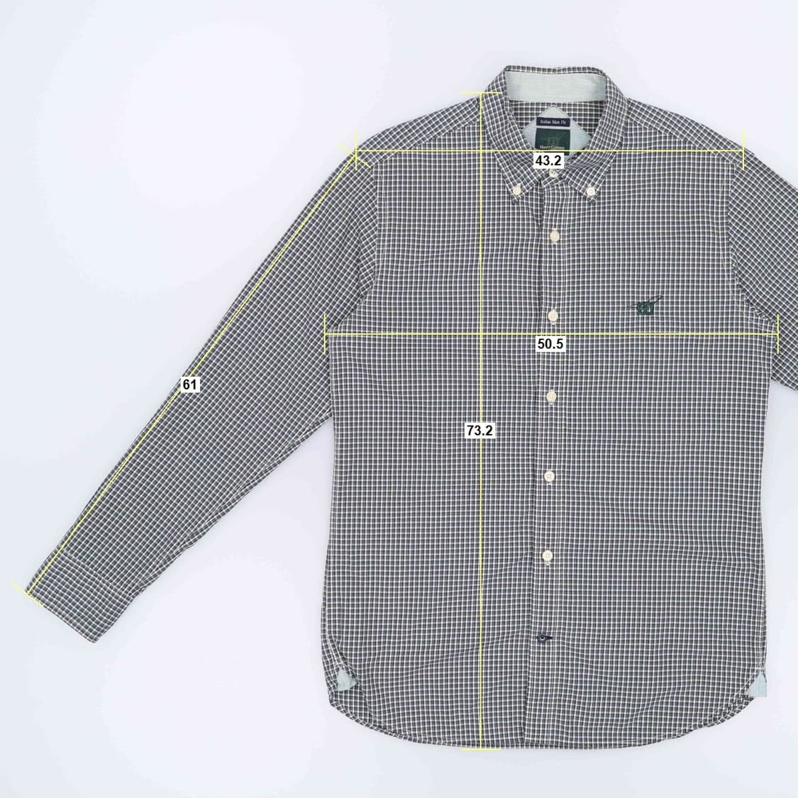 [100] 헨리코튼 남성 이탈리안 슬림핏 타탄체크 셔츠 남방 3783 상품이미지8