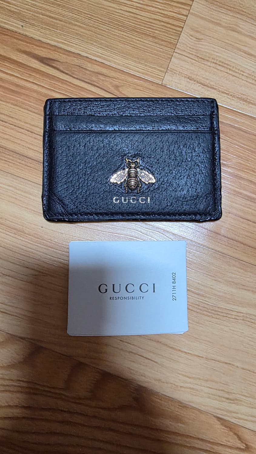 (정품) 구찌 애니멀리에(벌) 카드지갑/남녀공용/검정/개인/팝니다. 상품이미지1