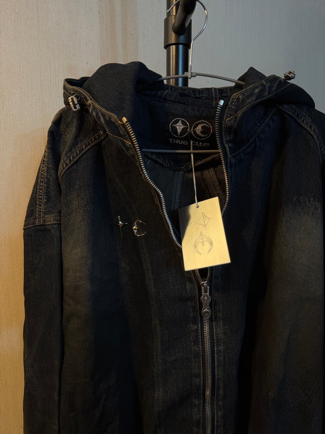 떠그클럽 데님 후드 자켓 상품이미지5