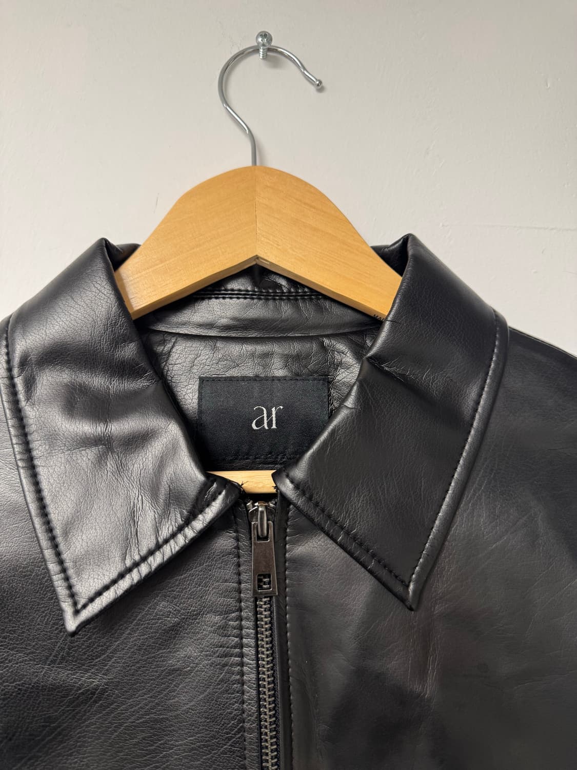 어라운드율 ar 블랙 레더 크롭 자켓 S 상품이미지3