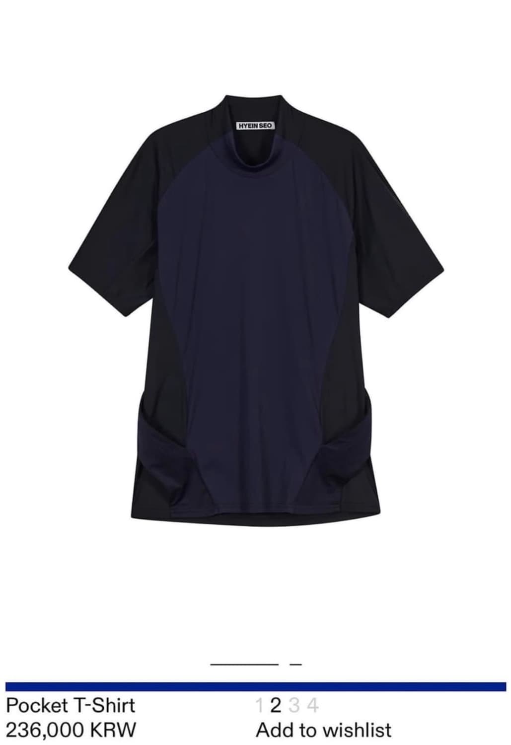 혜인서 pocket t shirt navy 상품이미지1