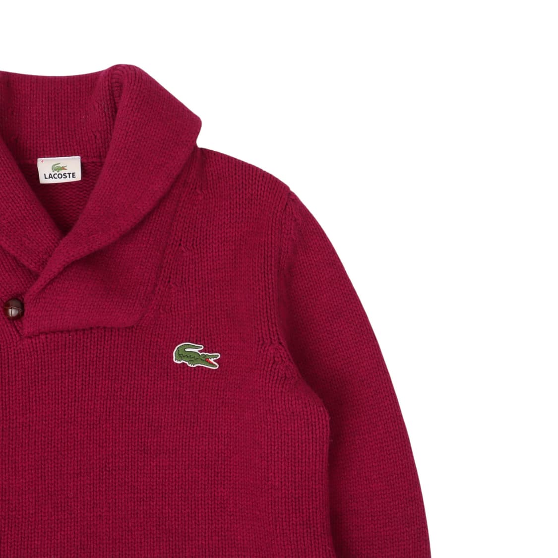 라코스테 버건디 숄카라 니트 상품이미지3