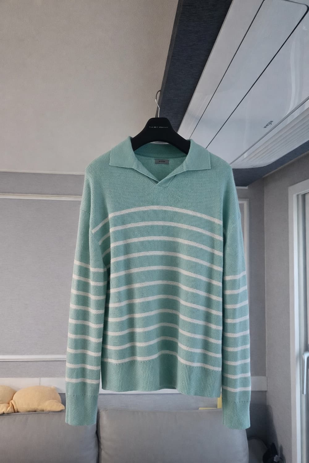 [거의 새것] 시스템옴므 카라 니트 긴팔 티셔츠 105 상품이미지1