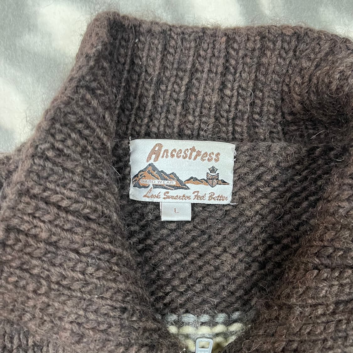 [JPN] 빈티지 울100% 코위찬 집업 가디건 상품이미지4