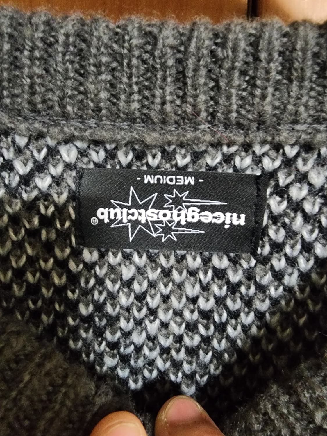 나이스고스트클럽 little ghost argyle knit 상품이미지2