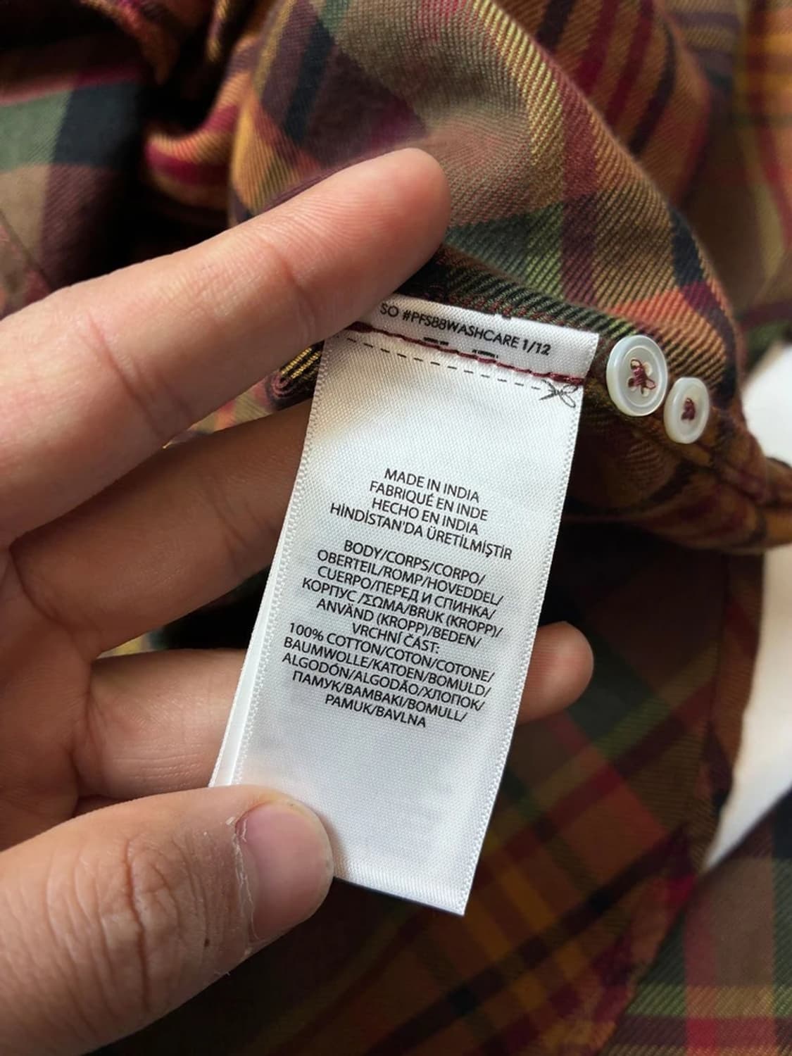 폴로 랄프로렌 브라운 타탄 체크 셔츠 PN9307 상품이미지8