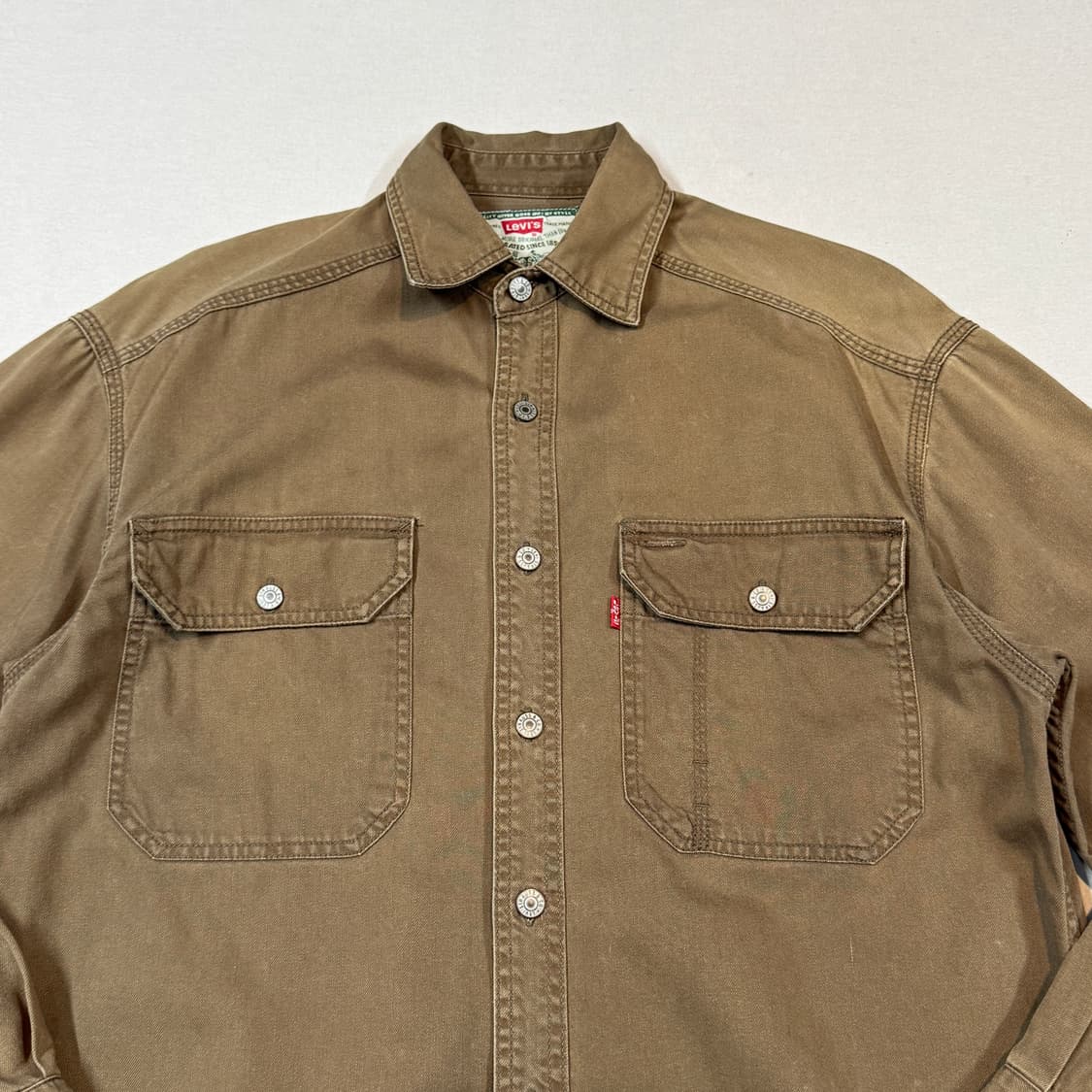 100) 리바이스 투포켓 워크 데님 셔츠 자켓 T버튼 타입 상품이미지3