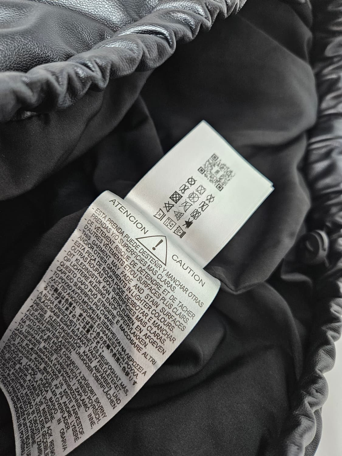 자라 레더 크롭 조끼패딩 푸퍼 스트링 M 상품이미지4