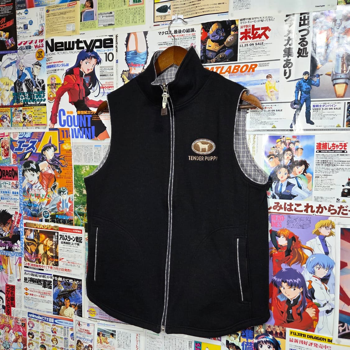 JPN 리버시블 체크 집업 베스트 상품이미지7