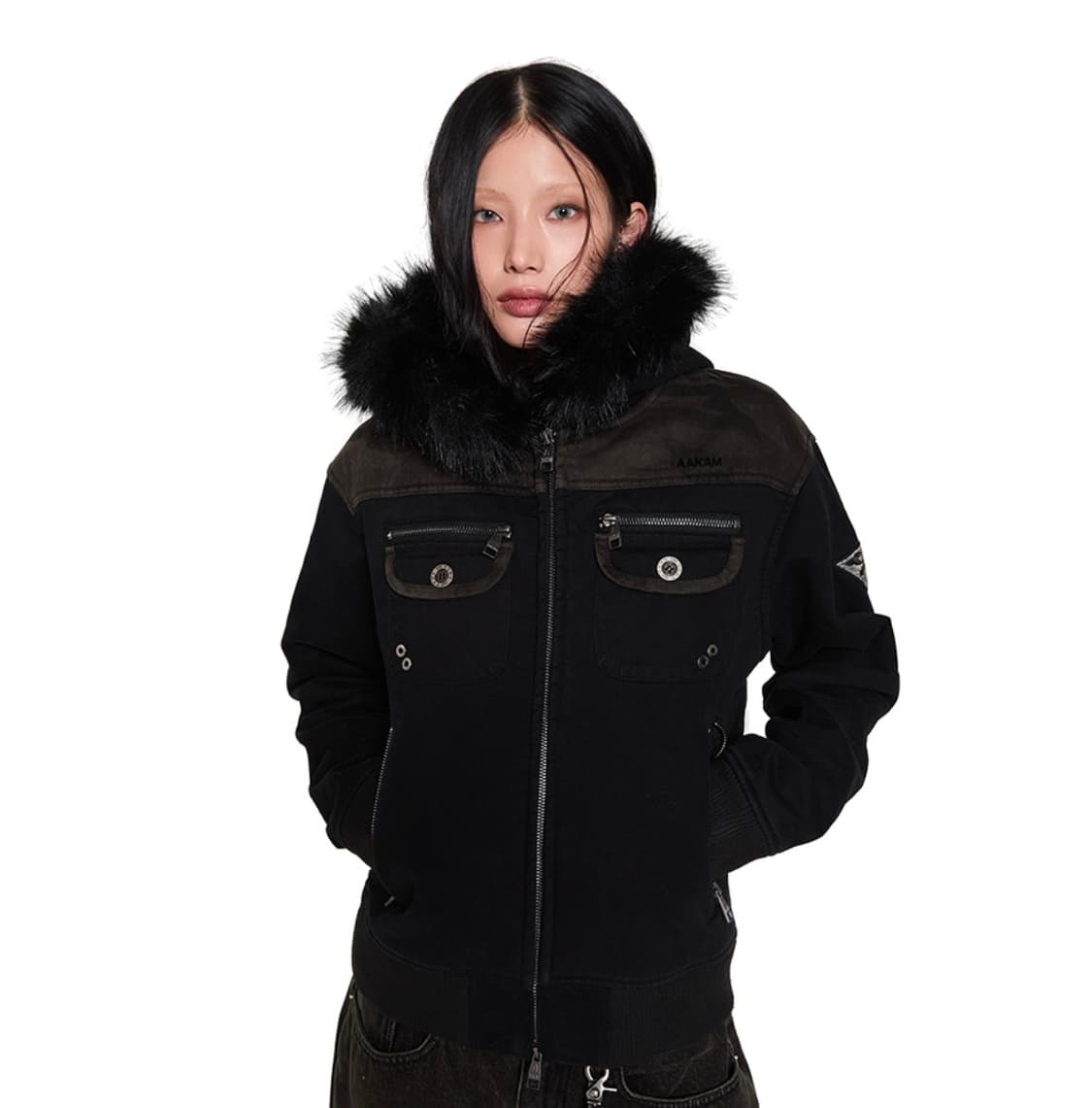 아캄 퍼 후드 자켓 상품이미지4