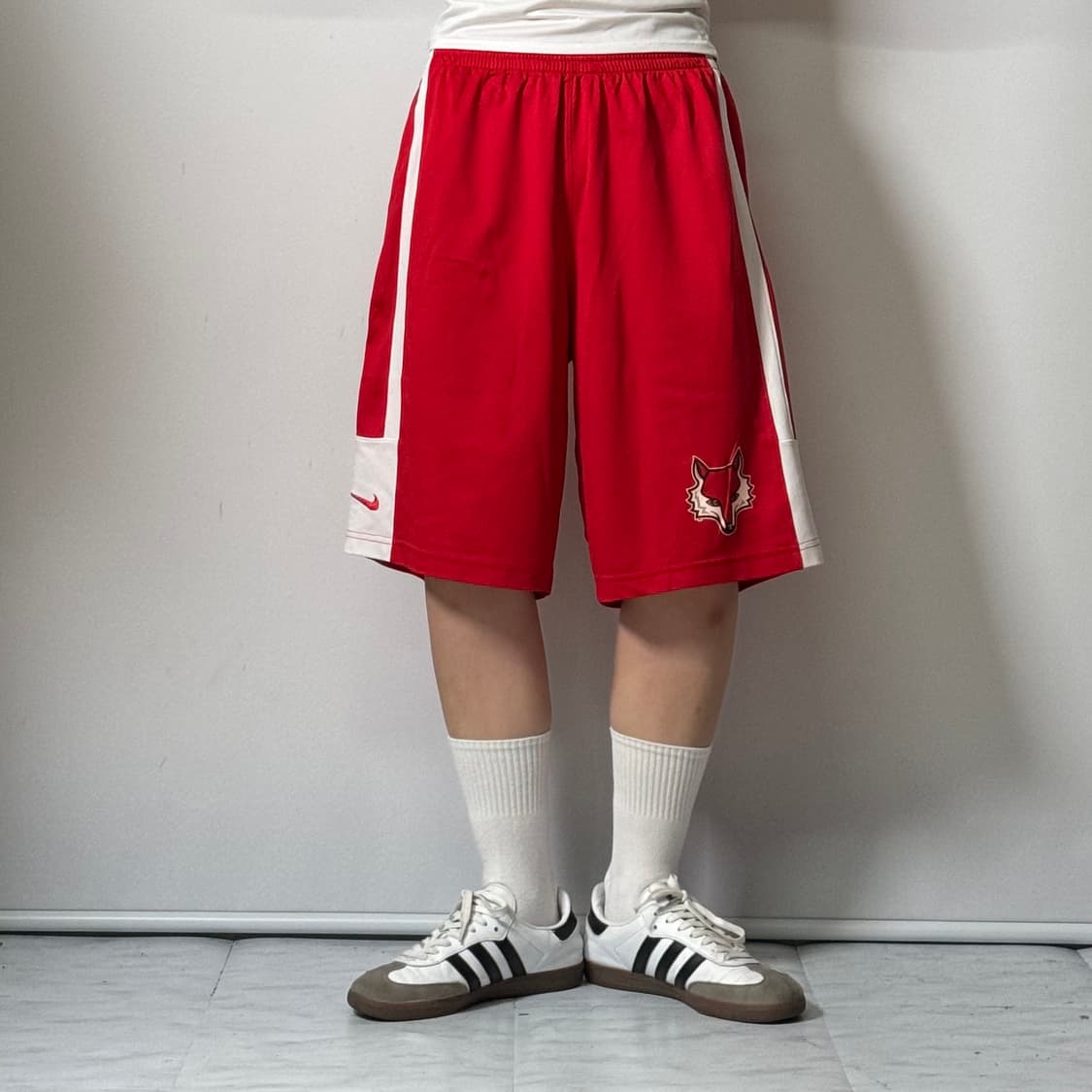 나이키 스우시 트랙팬츠 반바지 레드 M [072904] 상품이미지1