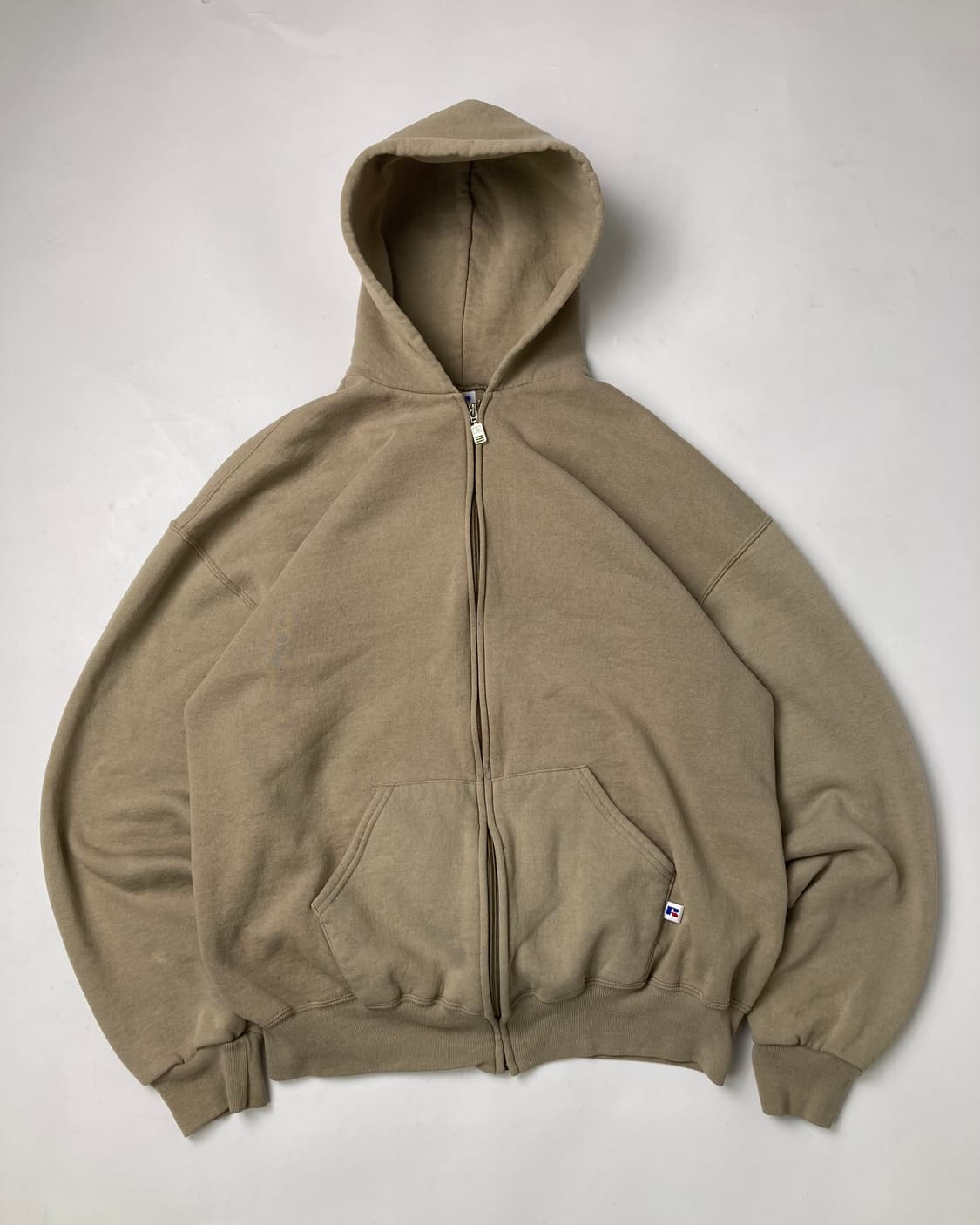90s Russell Zip Up Hoodie (beige) 상품이미지1