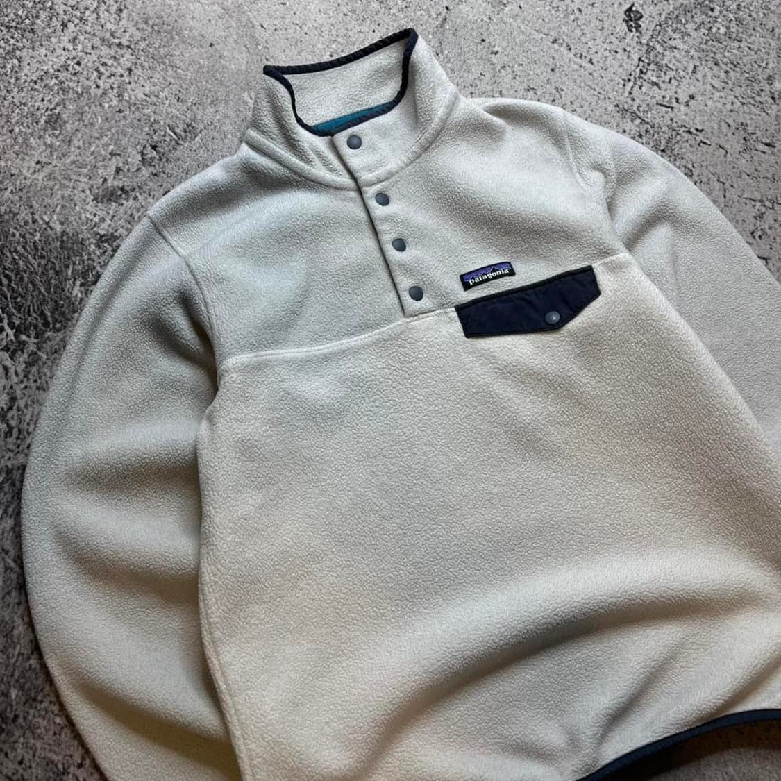 10s 파타고니아 신칠라 스냅-T 아이보리/네이비 니카라과 상품이미지2