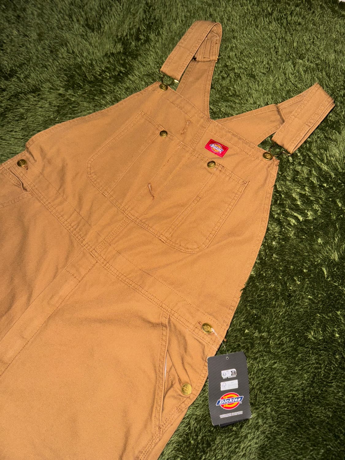 [36] 디키즈 덕 캔버스 헤비웨이트 오버롤 팬츠 브라운 상품이미지1