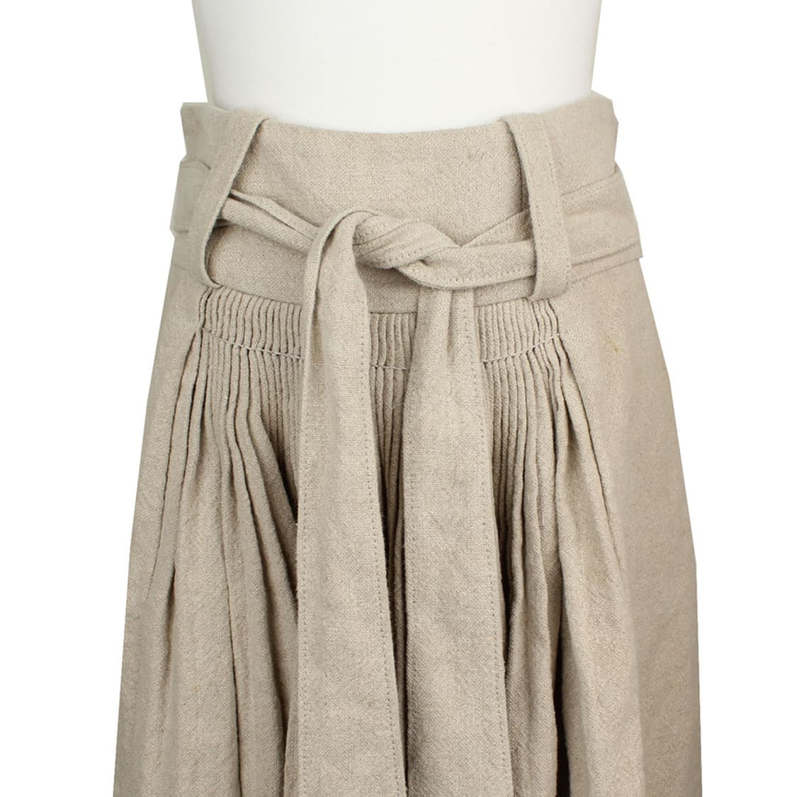 발렌시아가 베이지 린넨 주름 플레어 스커트 상품이미지6