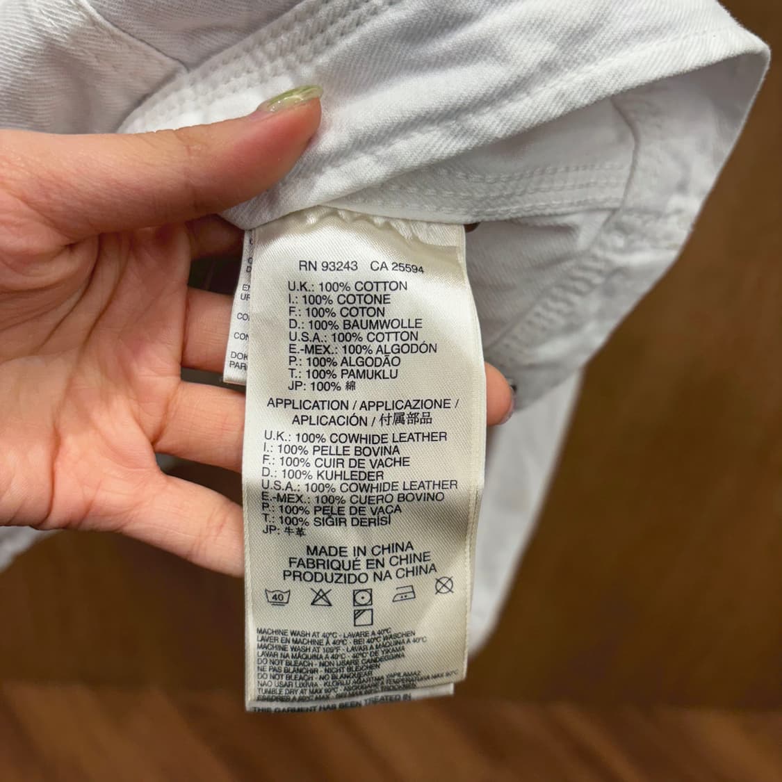 디젤 코튼 자켓 라벨 레더 패치 사이드 버튼 탭 디테일 레귤러핏 화이트 상품이미지9