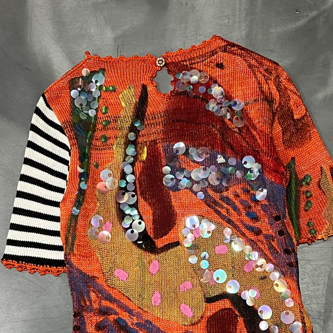  크리스찬 라크루아 컬러블록 하프 니트 y15790 상품이미지5