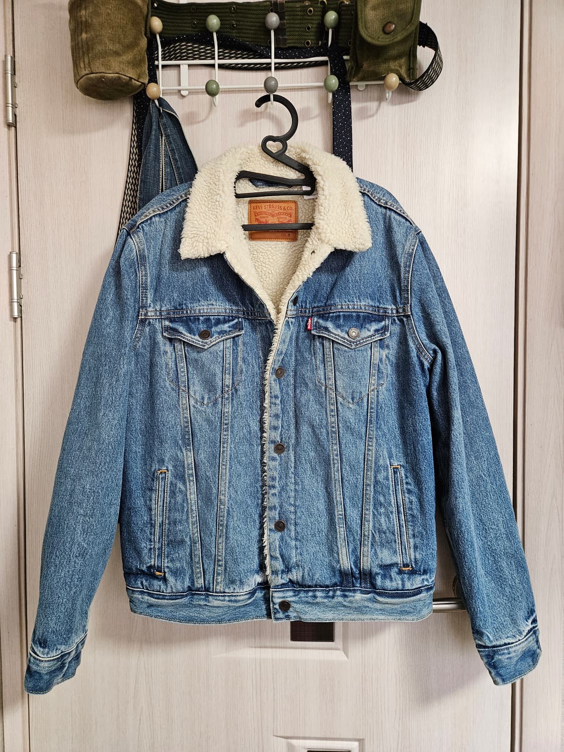 리바이스 데님 쉐르파 청자켓 뽀글이 m 상품이미지1