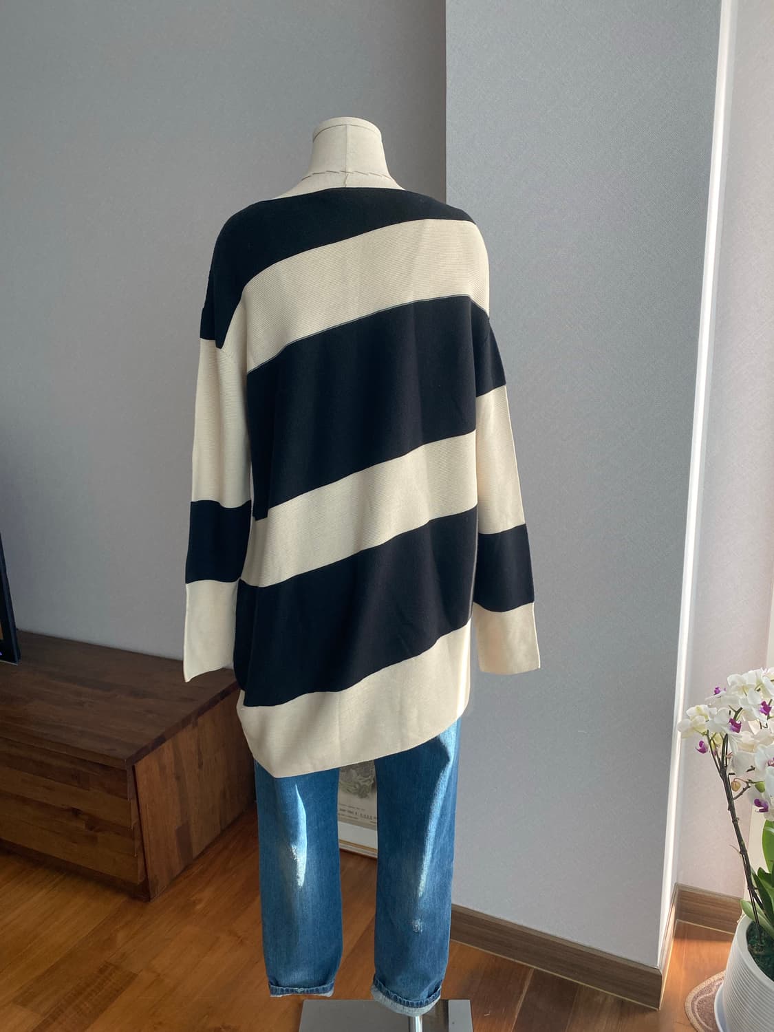 sumisumi 수미수미 언밸런스 스트라이프 니트(F,미착용) 상품이미지5