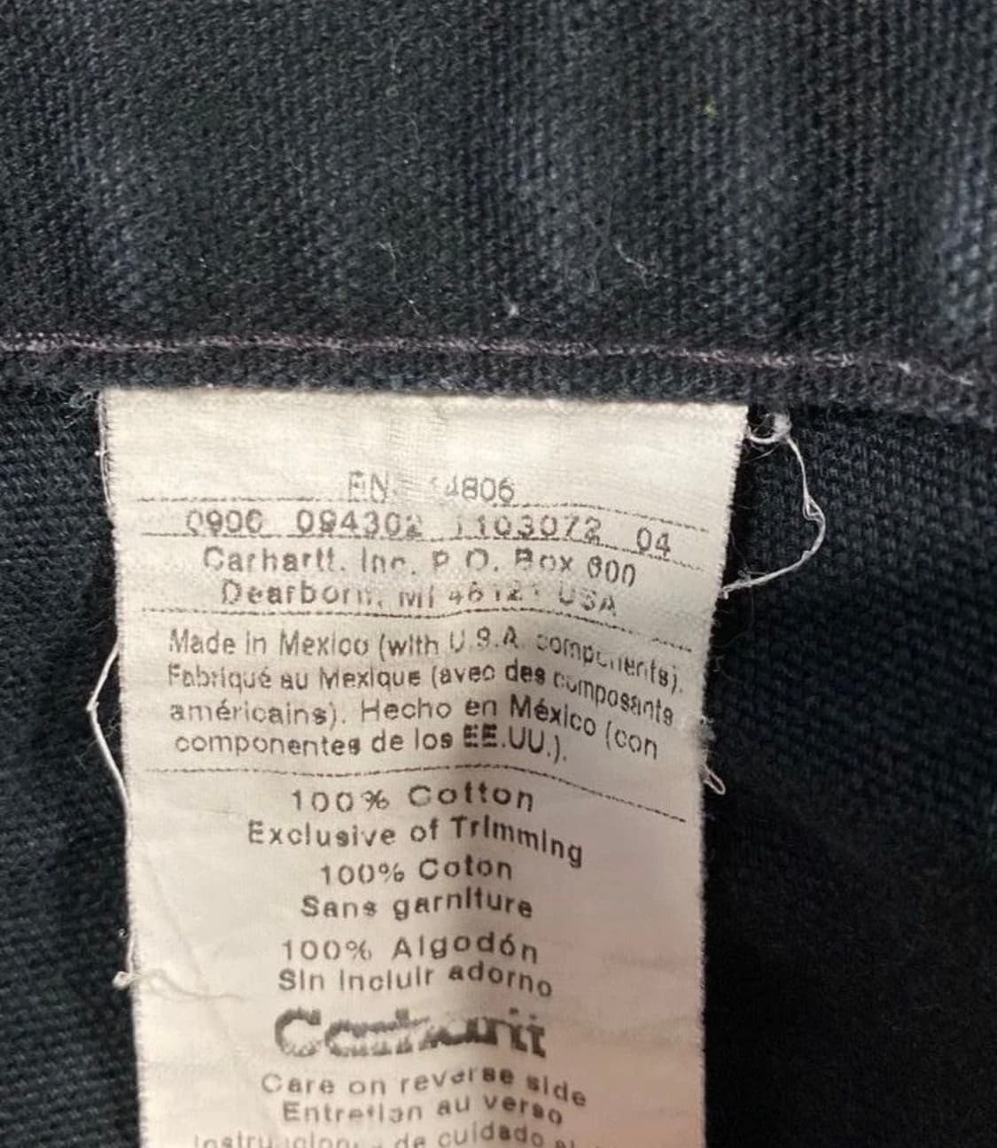 칼하트 더블니 블랙 팬츠 36x32 상품이미지5