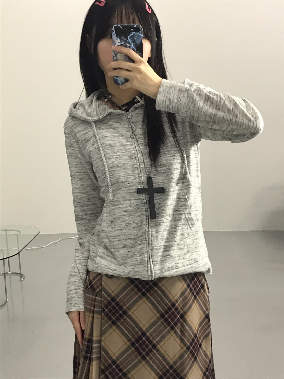 Jpn Melange Hoodie Zip-Up 상품이미지1