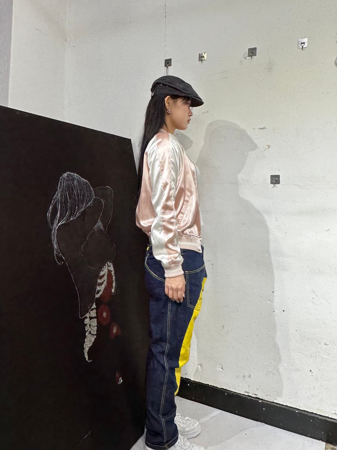 Jpn 일본빈티지 재패니즈 오리엔탈 핑크 스카잔 자켓 상품이미지2