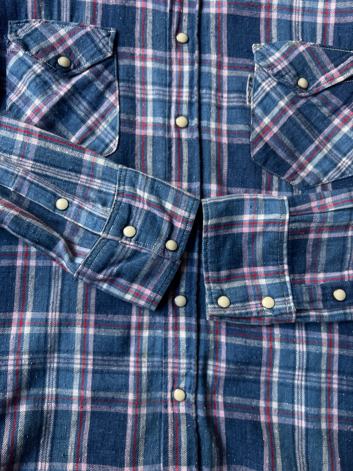 [M]BLUEBLUE 블루블루 인디고 다잉 버튼다운 웨스턴 셔츠 상품이미지4