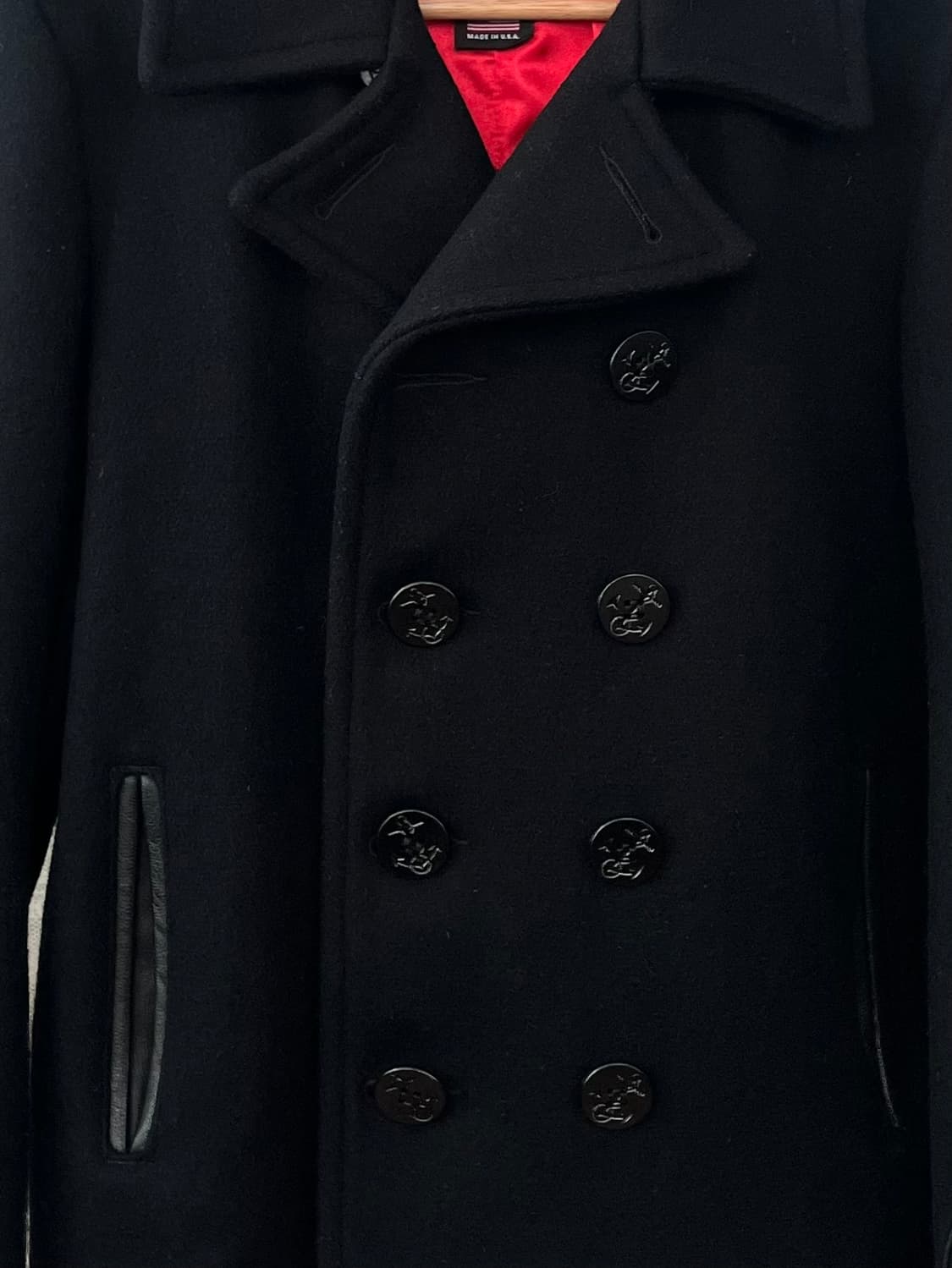 38) Schott 쇼트 피코트 블랙 상품이미지2