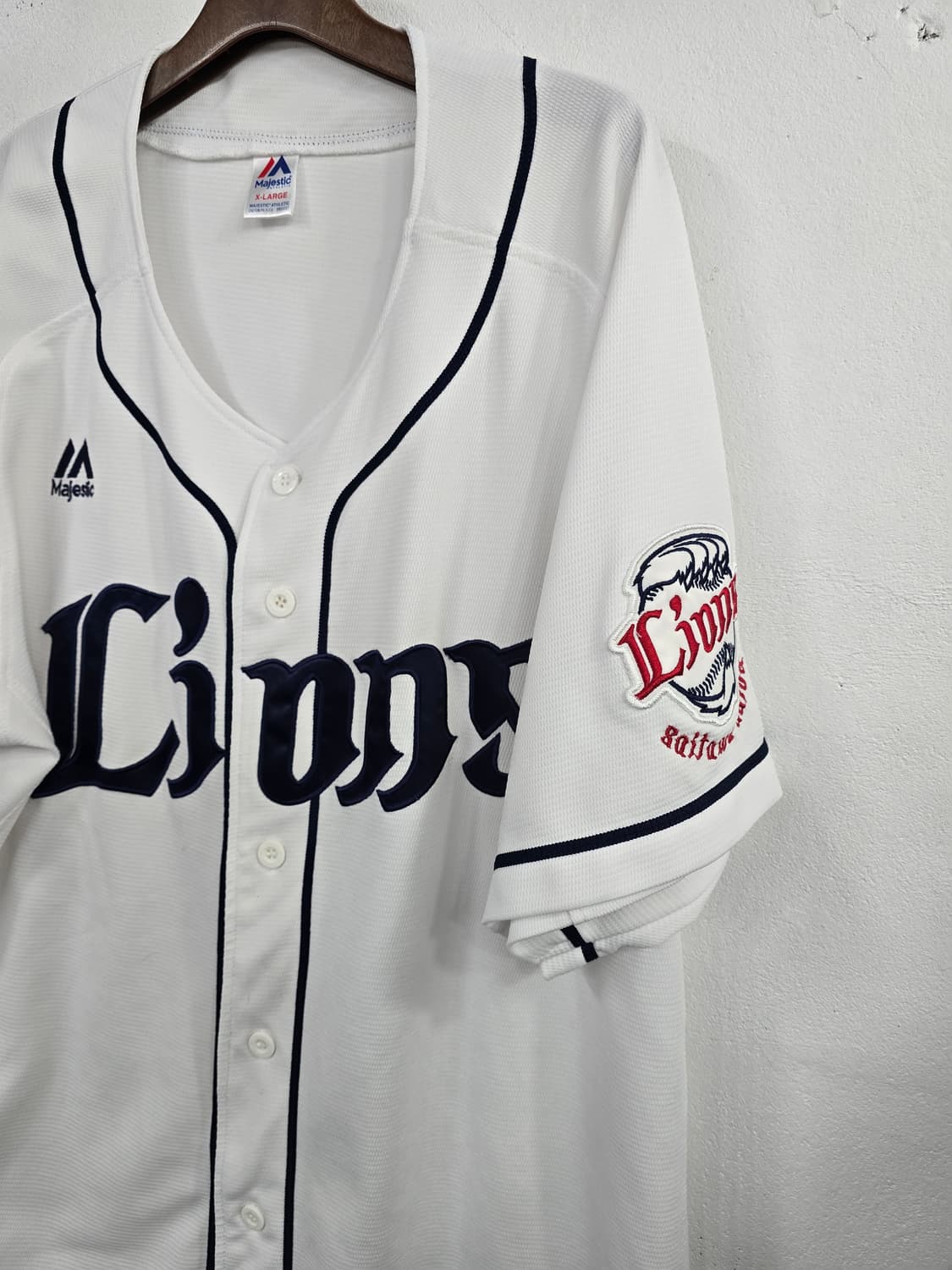 마제스틱 세이부 라이온즈 야구 유니폼 화이트 상품이미지4