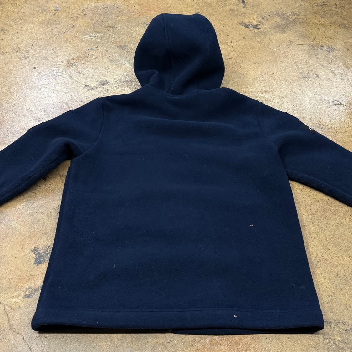 [정품/M] 다이나핏 패치 후리스 후드 집업 네이비 b19 상품이미지4