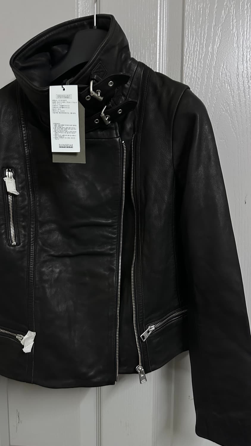 AllSaints Bales Biker LeatherJacket 새상품 상품이미지3