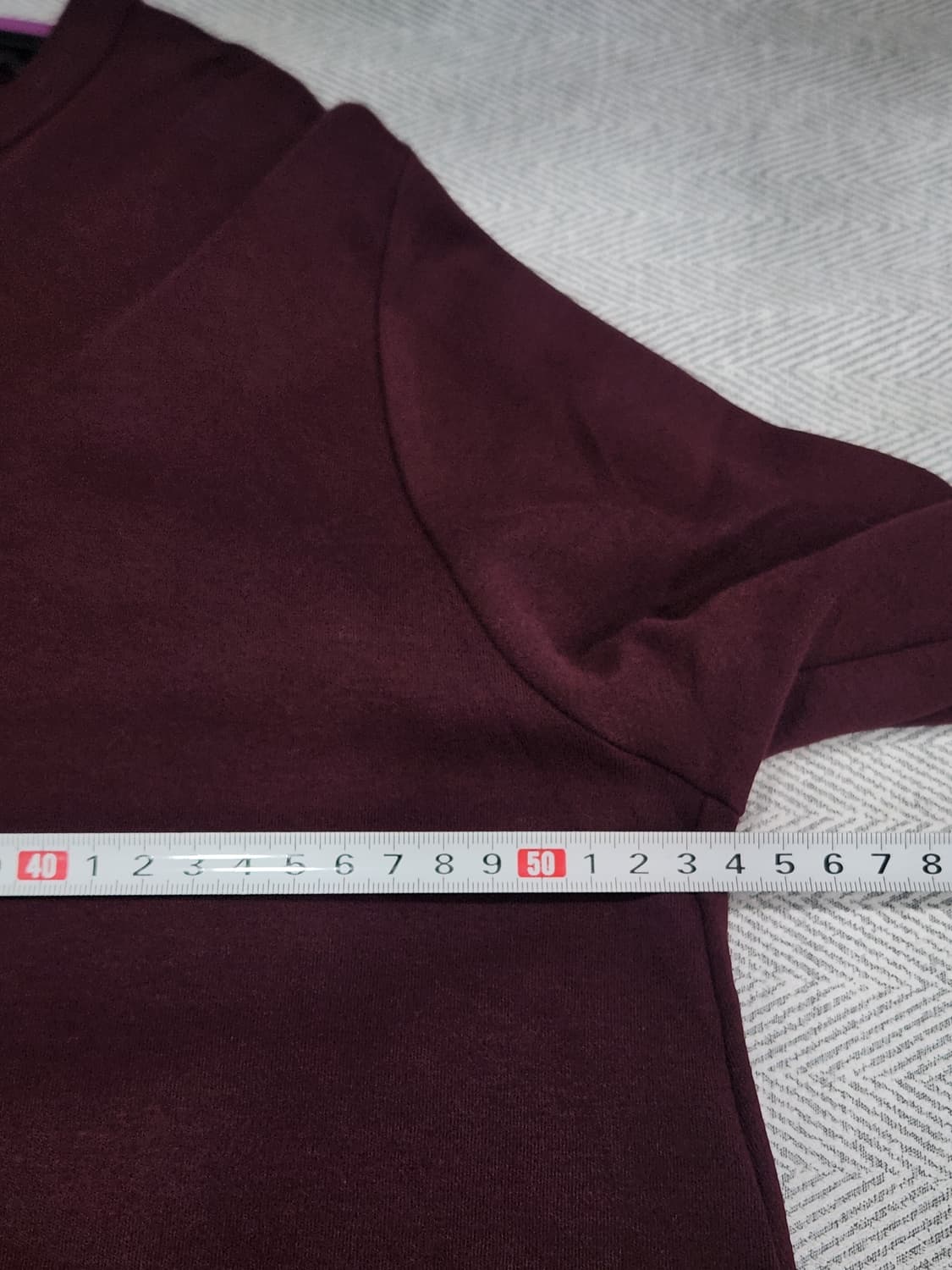 [77] 지오송지오 버건디 플레어 긴팔 티셔츠 여성 95 (77) 상품이미지7