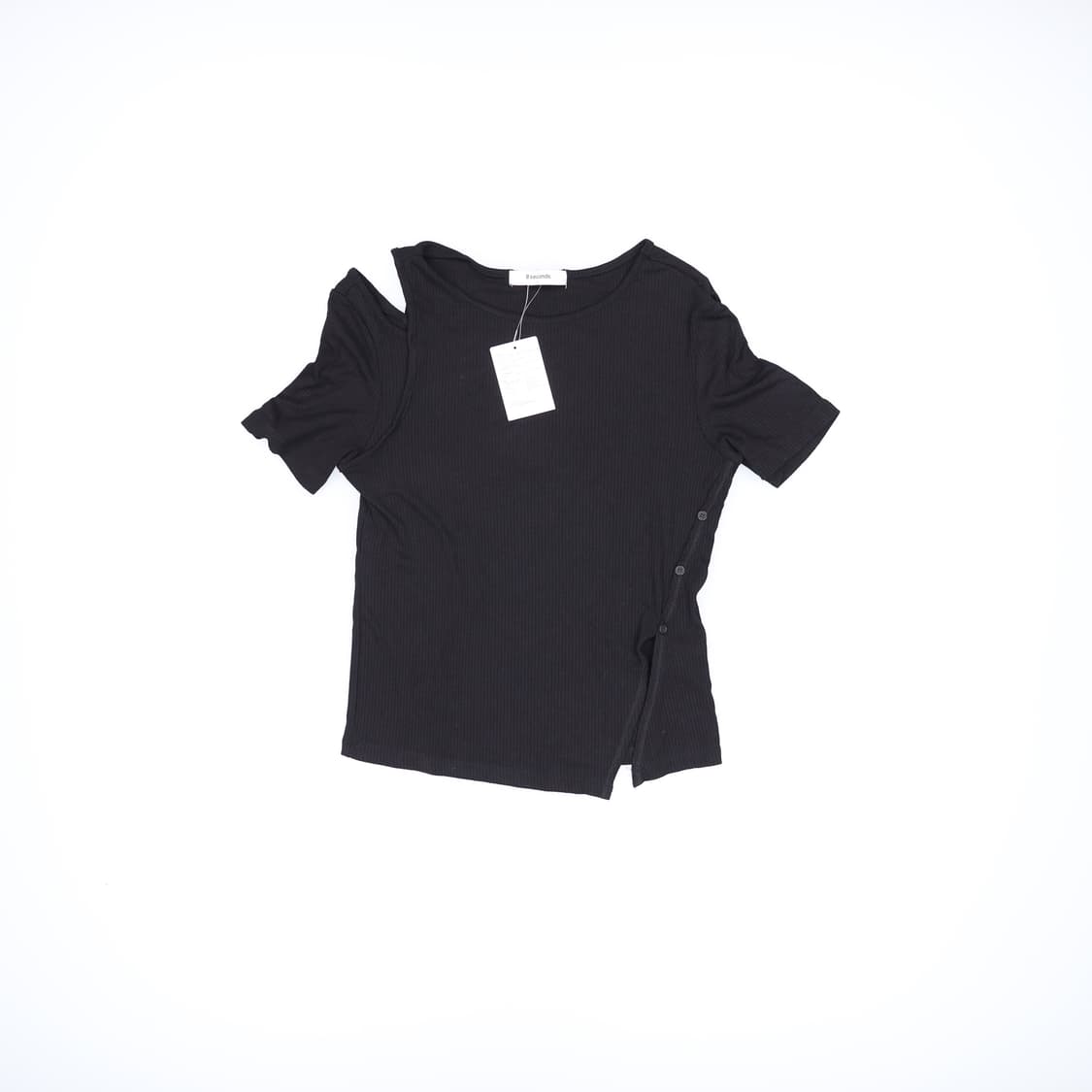 L 새상품 에잇세컨즈 골지반팔 0420H1 상품이미지1