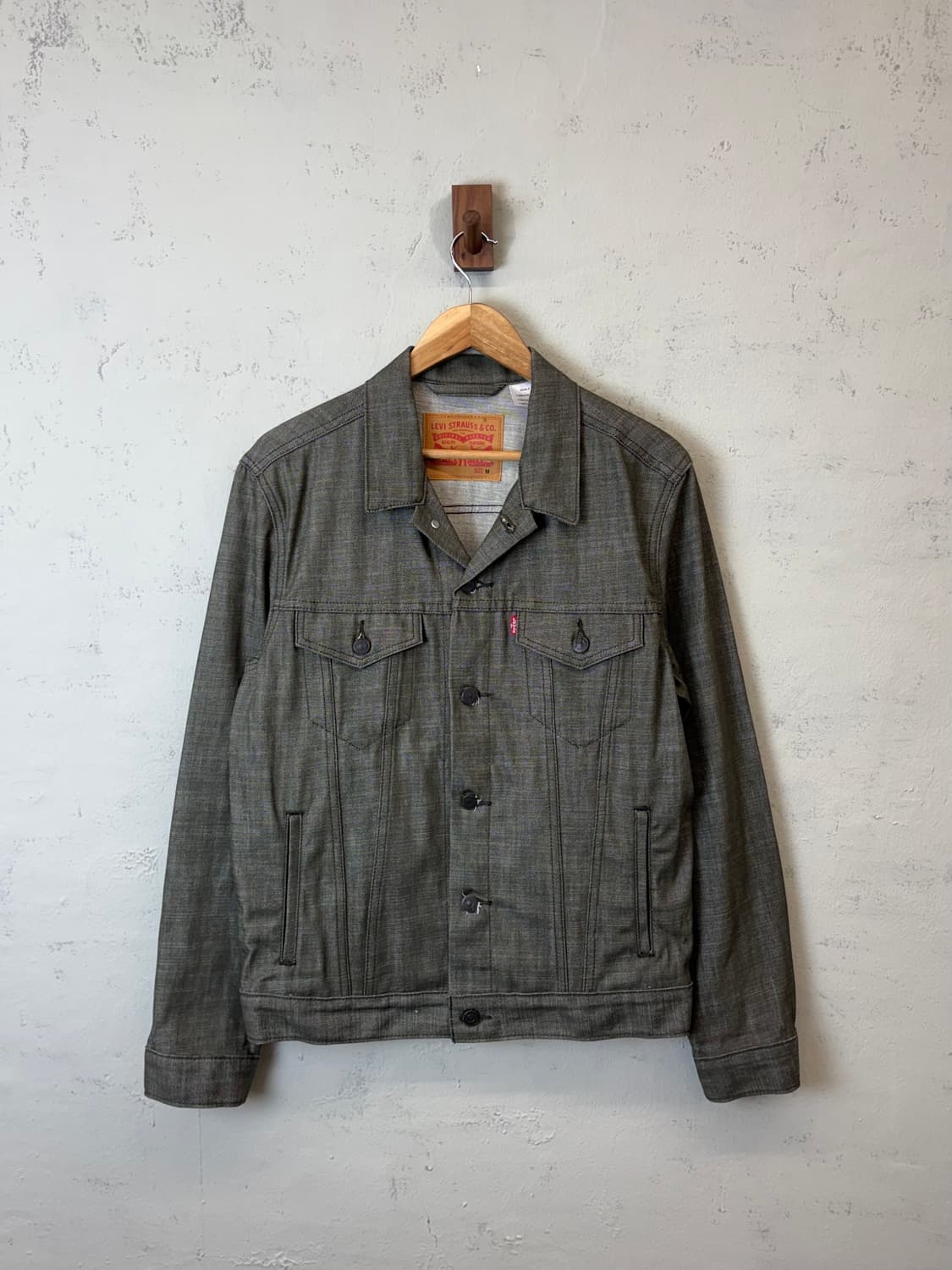 리바이스 빈티지 올리브 그린 데님 트러커 자켓 상품이미지1