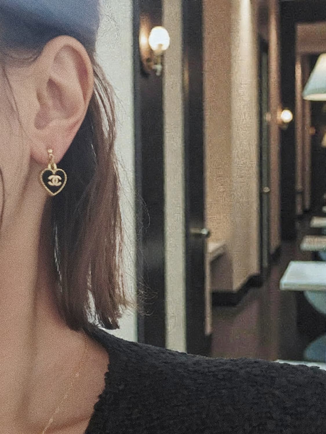 샤넬 925실버 벨벳하트 정품 귀걸이 업사이클링 상품이미지1