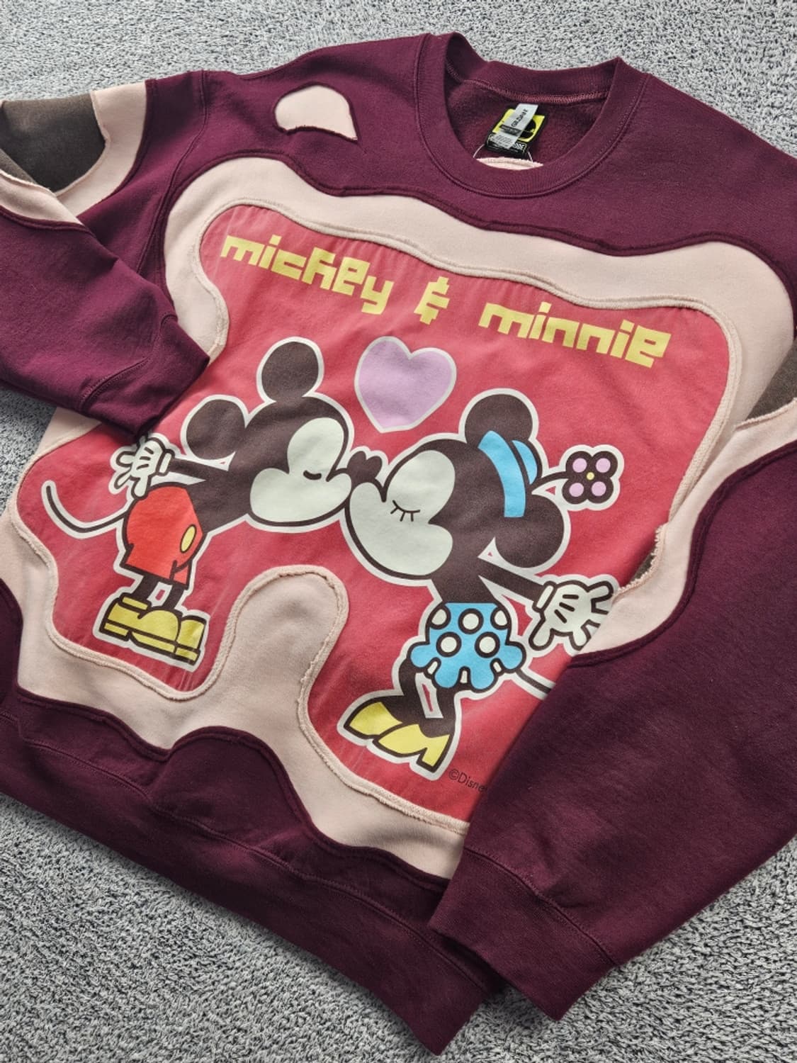 길단X디즈니 미키 아플리케 커스텀 맨투맨 스웻 셔츠 (XL)/ 10815 상품이미지6