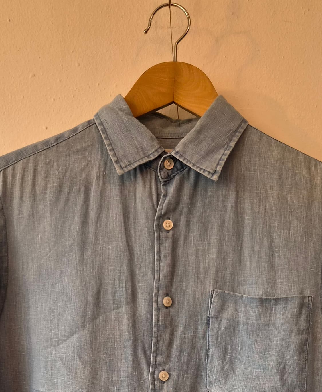 유니클로 남성 워싱린넨셔츠  M사이즈 상품이미지1