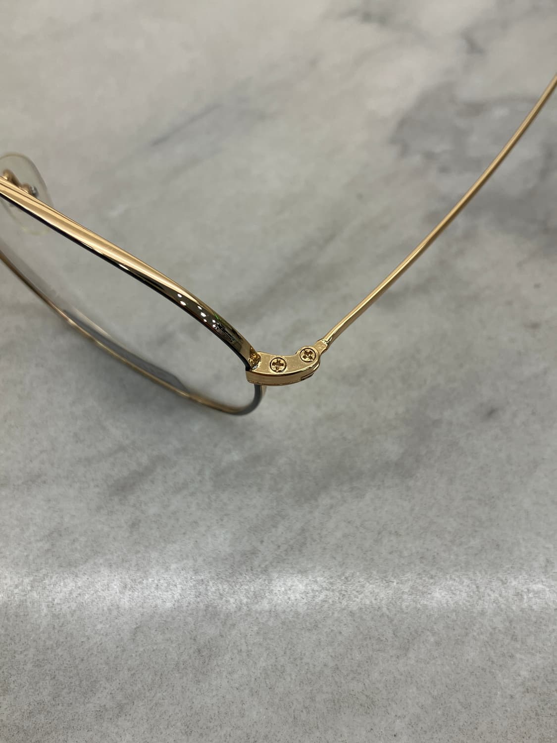 에스쁘아 Espoir 골드 블랙 소프트 스퀘어 메탈테 안경 상품이미지2