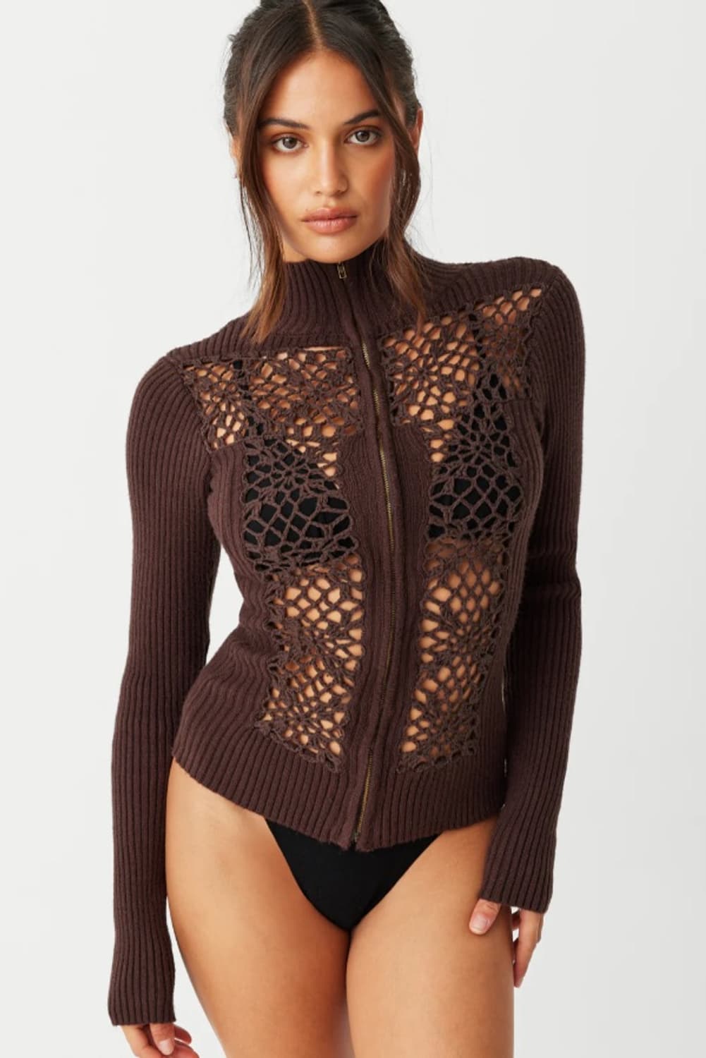 Frankies Bikinis 프랭키스 비키니스 크로셰 니트 집업 상품이미지1