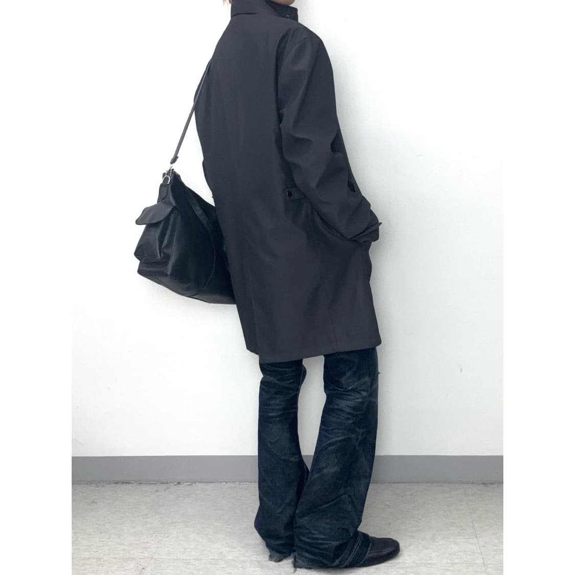 빈티지 차콜 락시크 점퍼 코트 상품이미지4