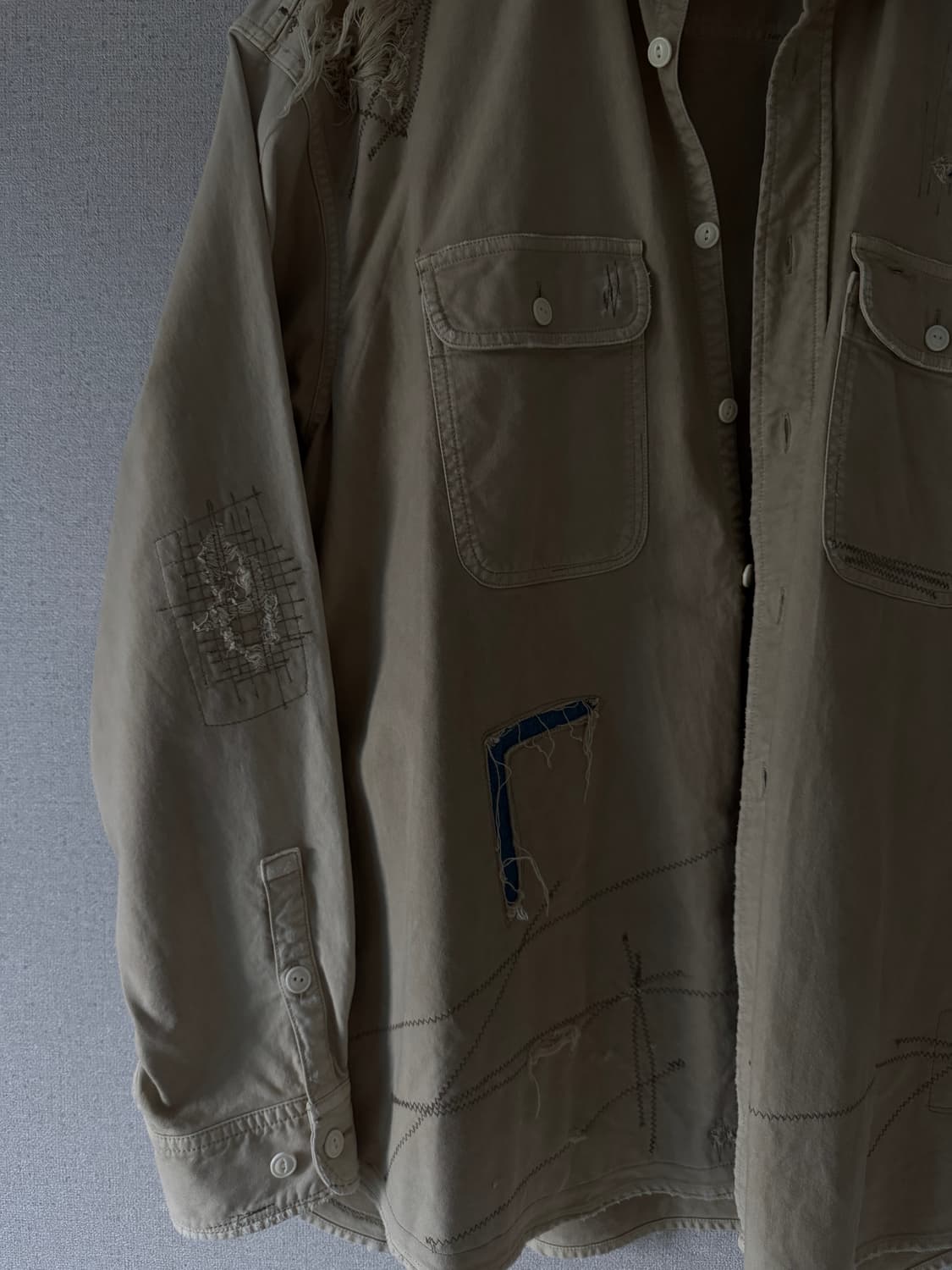 [1] Visvim Grand river L/S crash.khaki 상품이미지2