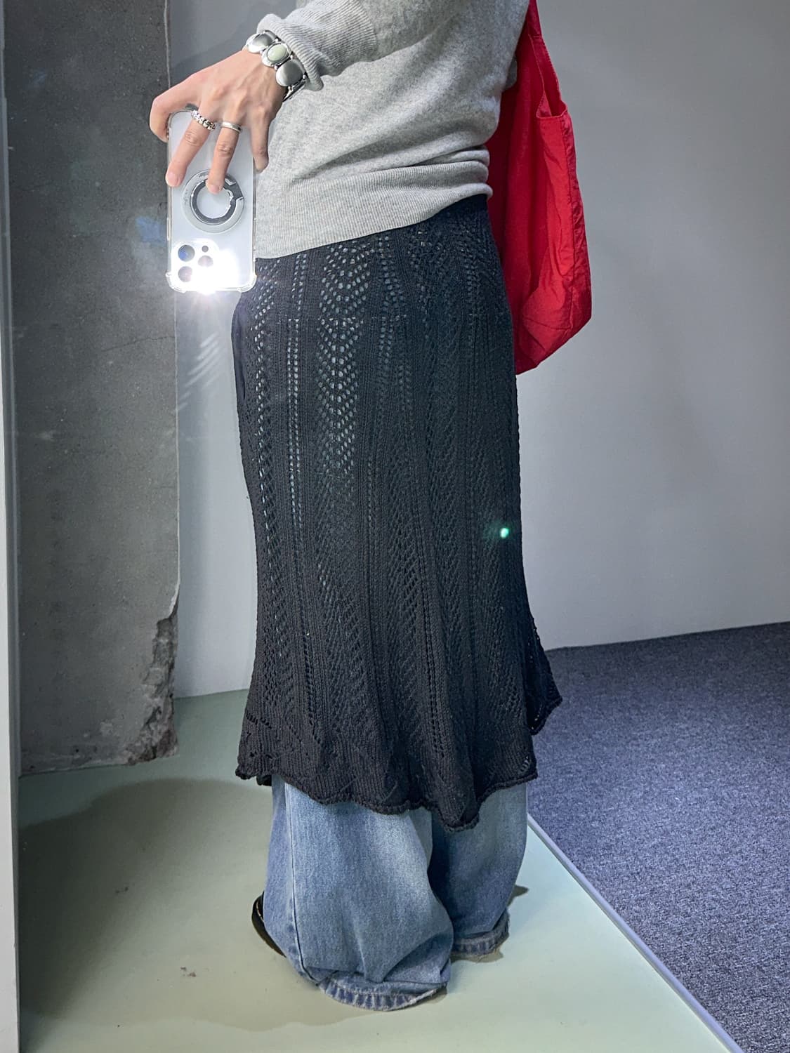 crochet knit skirt 상품이미지2