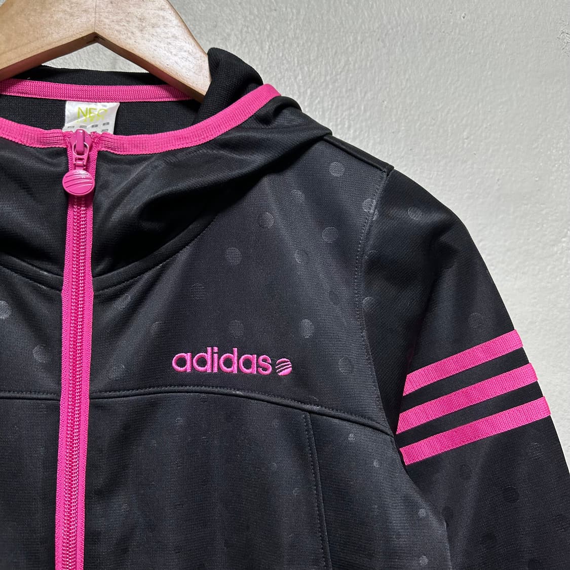 아디다스 네오라벨 도트 후드 집업 상품이미지3