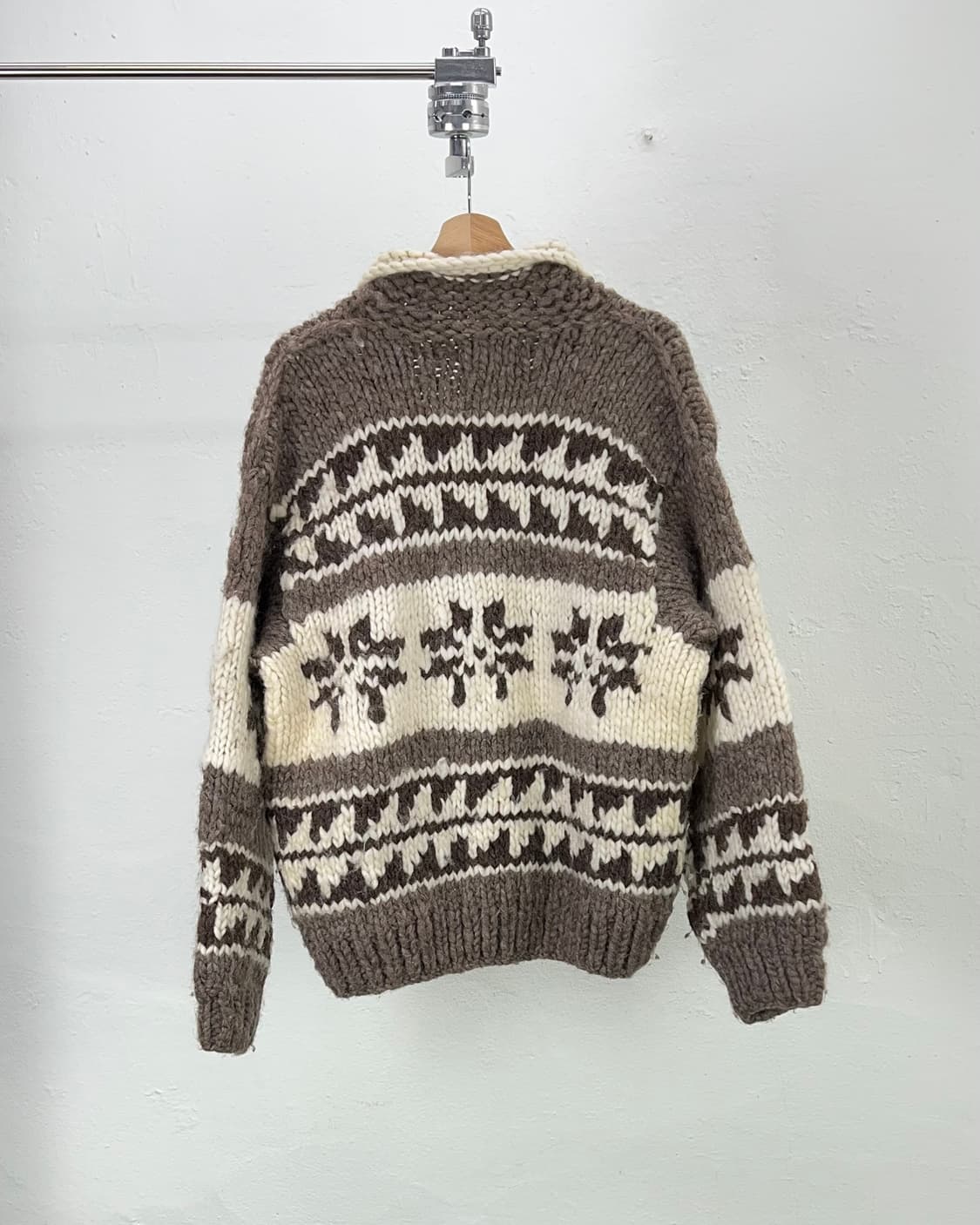 롱 하우스 노르딕 캐나다 헤비 울 코위찬 스웨터 카라 자켓 상품이미지6